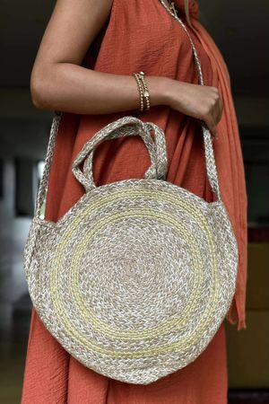 Laundry B Circles Jute Circle Bag